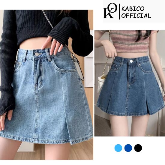 Ảnh của Chân váy cạp cao phối ly dáng ngắn, chân váy KABICO kèm quần trong dáng chữ A phong cách_V22