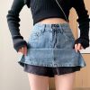 Ảnh của Chân váy cạp cao phối ly dáng ngắn, chân váy KABICO kèm quần trong dáng chữ A phong cách_V22