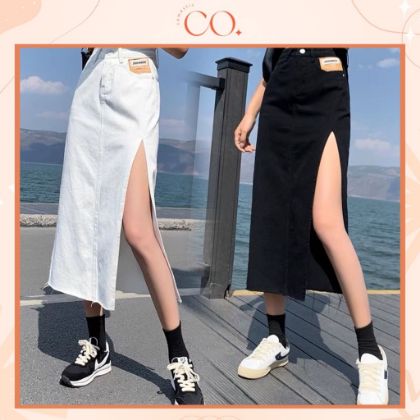 Ảnh của Chân Váy Xẻ Dài Qua Gối Cạp Cao Tua Gấu Phong Cách Hàn Quốc_A2