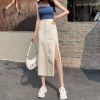 Picture of Chân Váy Xẻ Dài Qua Gối Cạp Cao Tua Gấu Phong Cách Hàn Quốc_A2