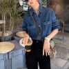 Ảnh của Áo jean nữ dài tay, áo sơ mi jean dài tay, áo bò nữ dài tay _G2