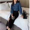 Ảnh của Áo jean nữ dài tay, áo sơ mi jean dài tay, áo bò nữ dài tay _G2