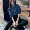 Ảnh của Áo jean nữ dài tay, áo sơ mi jean dài tay, áo bò nữ dài tay _G2