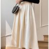 Ảnh của Chân váy midi dáng dài phối lưng chun, chân váy dài qua gối cạp cao_A6