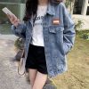 Ảnh của Áo khoác jean KABICO kaki nữ form rộng, áo khoác jeans bò nữ phong cách Unisex G4