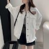 Ảnh của Áo khoác jean KABICO kaki nữ form rộng, áo khoác jeans bò nữ phong cách Unisex G4