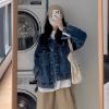 Ảnh của Áo jean nữ dài tay dáng rộng, áo jean nữ KABICO mặc mùa thu đông phong cách_G12