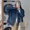 Ảnh của Áo jean nữ dài tay dáng rộng, áo jean nữ KABICO mặc mùa thu đông phong cách_G12