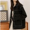 Ảnh của Áo jean nữ dài tay phong cách thanh lịch, áo jean nữ KABICO phối chỉ nổi bật_G13