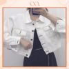 Ảnh của Áo jean nữ dài tay phong cách thanh lịch, áo jean nữ KABICO phối chỉ nổi bật_G13