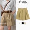 Ảnh của Quần short nữ kaki cạp cao KABICO quần short ống rộng lưng cao phong cách Hàn Quốc C7