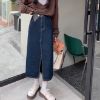 Ảnh của Chân váy jean kaki dáng dài, chân váy dài cạp cao phong cách Ulzzang_A15