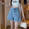 Ảnh của Quần short cạp cao phong cách, quần short ống rông túi trước_C12