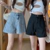 Ảnh của Quần short cạp cao phong cách, quần short ống rông túi trước_C12