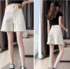 Ảnh của Quần short jean nữ cạp cao phong cách, quần short KABICO ống rộng kiểu dáng thanh lịch_C13