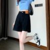Ảnh của Quần short jean nữ cạp cao phong cách, quần short KABICO ống rộng kiểu dáng thanh lịch_C13