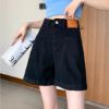 Ảnh của Quần short jean nữ cạp cao phong cách, quần short KABICO ống rộng kiểu dáng thanh lịch_C13