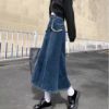 Ảnh của Chân váy jeans cạp cao, chân váy midi dáng dài phong cách Hàn Quốc_A20