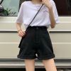 Ảnh của Quần Jean nữ cạp cao sắn gấu phong cách Hàn Quốc, quần short KABICO kiểu dáng thanh lịch C20