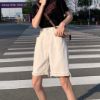Ảnh của Quần short kaki nữ cạp cao ống rộng, quần sooc đùi nữ lưng cao tua gấu lưng cao ulzzang phong cách Hàn Quốc C21