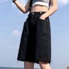 Ảnh của Quần short kaki nữ cạp cao ống rộng, quần sooc đùi nữ lưng cao tua gấu lưng cao ulzzang phong cách Hàn Quốc C21