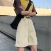 Ảnh của Quần short cạp cao sắn gấu kèm túi sau_mẫu đơn giản C23