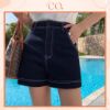 Picture of Quần Shorts Cạp Cao Ống Rộng_Phối Chỉ Nổi Bật_C25