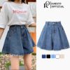 Picture of Quần shorts nữ KABICO cạp cao ống xòe, quần shorts jeans kiểu dáng dễ thương C31