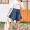 Picture of Quần shorts nữ KABICO cạp cao ống xòe, quần shorts jeans kiểu dáng dễ thương C31