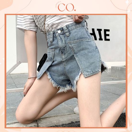 Picture of Quần short ngắn nữ cạp cao tua gấu, quần short jean kaki phong cách ulzzang_c32