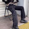 Ảnh của Quần jeans dài cạp cao. quần jeans ống rộng phong cách Hiphop_j23