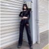 Ảnh của Quần jeans dài cạp cao. quần jeans ống rộng phong cách Hiphop_j23