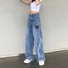 Ảnh của Quần jeans nữ dáng thung, quần jeans cạp cao phong cách Ulzzang_j26