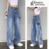 Ảnh của Quần jeans nữ dáng thung, quần jeans cạp cao phong cách Ulzzang_j26