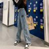 Ảnh của Quần jeans nữ dáng thung, quần jeans cạp cao phong cách Ulzzang_j26