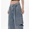 Ảnh của Quần dài nữ cạp cao rách gấu, quần jeans dài phong cách ulzzang_J28