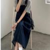 Ảnh của Váy yếm jean phong cách, váy yếm jean hai màu đen xanh_y2