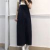 Ảnh của Váy yếm jean phong cách, váy yếm jean hai màu đen xanh_y2