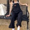 Ảnh của Quần yếm jeans nữ KABICO ống rộng, quần yếm xanh jean dài dáng rộng phong cách Hàn Quốc Y3