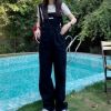 Ảnh của Quần yếm jean kaki dáng rộng, quần yếm jean nữ phong cách ulzzang_y6