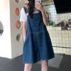 Ảnh của Quần yếm jeans KABICO kaki ngắn dáng rộng, quần yếm đùi nữ ống rộng phong cách Hàn Quốc Y8