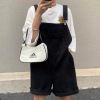 Ảnh của Quần yếm jean kaki ống rộng phong cách, quần yếm nữ dễ thương_y9