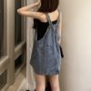 Picture of Váy yếm jeans ngắn KABICO váy yếm nữ kaki dáng rộng trẻ trung thanh lịch phong cách Hàn Quốc Y10