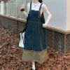 Ảnh của Váy yếm jean dài dáng rộng, váy yếm jean nữ kiểu dáng thanh lịch phong cách_y11