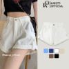 Ảnh của Quần short nữ KABICO quần short kaki jeans nữ lưng cao ống rộng ôm eo xắn gấu phong cách C40