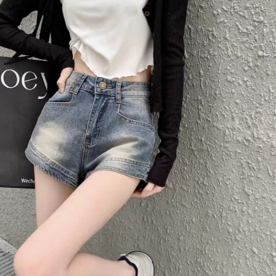 Picture of Quần short jean nữ cạp cao dáng ngắn, quần short KABICO kiểu dáng sexy_c44
