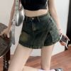 Picture of Quần short jean nữ cạp cao giả váy, quấn short jean KABICO tôn dáng phong cách_C45