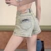 Ảnh của Quần short jean nữ dáng ngắn sexy, quần short jean KABICO cạp cao túi sau phong cách_C47