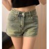 Ảnh của Quần short jean nữ dáng ngắn sexy, quần short jean KABICO cạp cao túi sau phong cách_C47