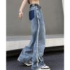 Picture of Quần jean dài unisex cạp cao ống rộng, quần jean nam nữ dài tua rua phong cách HipHop_K47